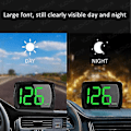 Miniatyrbillede 3 af 5: Den nyeste GPS Hud digitale speedometer Plug And Play Alle biler Stor skrift Kmh Mph Biltilbehør null null