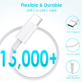 Miniatyrbillede 3 af 5: 1M USB-C opladningskabel til iPhone/Samsung (USB-C til USB-C)