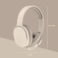 Pikkukuva 3 / 5: Langattomat Bluetooth-kuulokkeet HiFi Taitettavat Älykkäät Melua Vaimentavat Säädettävät Mikrofonilla, Bluetooth 5.1 Yhteensopiva, Stereo Over-Ear -kuulokkeet (Beige)