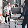 Miniatyrbilde 5 av 5: Bordtennisnett Bordtennisnett, justerbart innfellbart nett, ping pong erstatningsnett, flyttbart black