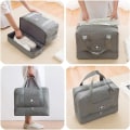 Miniatyrbillede 6 af 6: Vandtæt Gym Bag Duffel Bag Rejsetaske Overnatningstaske Tør Vådt Adskillelse Weekender Håndtaske Sports Fitness Svømmetasketaske til Mænd Kvinder grey