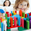 Miniatyrbild 3 av 5: 360 Stk Dominoer Set för Barn Träbyggsatser Dominoer Racing Spel