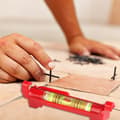 Miniatyrbillede 4 af 5: Sæt med 4 professionelle vaterpas til murerarbejde, VVS og tagrender (rød)