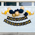 Pikkukuva 3 / 5: Musta ja kultainen banneri, Happy Graduation Party Supplies 2023