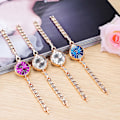 Miniatyrbillede 3 af 5: Elegant dameure til kvinder - Quartz analog ur med diamant urskive og rustfrit stål rem - Fashionable dameur - Eksklusive armbånd til kvinder