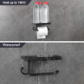 Pikkukuva 5 / 5: WC-paperiteline seinälle asennettava WC-paperiteline（Musta）