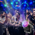 Miniatyrbilde 5 av 5: Discokulelys, 360° rotasjon lydaktiverte festglitterkuler med fjernkontroll avtakbart DJ-lysstativ, bærbar USB-lading