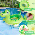 Miniatyrbild 3 av 5: Pool Inflatables för barn, dinosaurie gummiring pool flyter simbassäng leksaker för barn, dinosaurie simring med ljud svansar för pojkar flickor