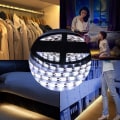 Miniatyrbilde 2 av 4: Sensor Garderobe Lys, 1M LED Stripe Lys Nattelys, 6000K Kald Hvit, Automatisk På/Av, Batteridrevet