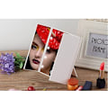 Miniatyrbillede 5 af 5: Unik Tri-Fold Kosmetisk Makeup Spejl Rejse Kompakt, Sort