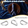 Miniatyrbilde 4 av 5: 8 Serviettringer, Gull Serviettholder Ring Elegant Serviettringer Metall Serviettringer for Borddekorasjon Thanksgiving Julemiddager (Sølv)