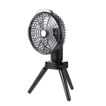 Miniatyrbillede 1 af 4: Udendørs Camping Fan Foldbar Tripod Fan Usb Telt Fan, Sort