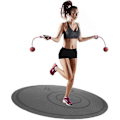 Miniatyrbillede 5 af 5: Hoppetov Mat Rund Mat Fitness Træningsmat Durable Skridsikker Langvarig Arbejde Afspændingsmat Vr Mat Træning Hoppetov Mat grey