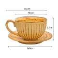 Miniatyrbilde 5 av 5: Kaffe Te Kopp og Skål Sett Bone Kina Keramikk Europeisk Stil Latte Kopper Tekopper Utsøkt Frokostkopp Gi til Sønn Par