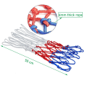 Miniatyrbillede 3 af 5: Basketball Net, 4 Pak Højtydende Basketball Net Udskiftning Farvet Basketball Hoop Stand Nets Netball Ring Basket Ball Hoop Nets, 12 Loops