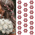 20 st mini strass blomma hårnålar söta hårnålstillbehör