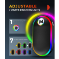 Miniatyrbillede 4 af 5: Genopladelige håndvarmere med lys (7 farver), 10000mah Luminescence elektrisk håndvarmer, (13-18 timer)