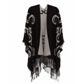 Miniatyrbilde 1 av 5: Dame Poncho Skjerf Vinter Cardigan Oversized Cape Elegant Poncho for Kvinner Kappe Dame Varm Gave til Mor