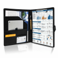 Miniatyrbild 1 av 5: A4 magnetisk konferensmapp med förvaringsportfölj Padfolio PU-läder intervjudokumentorganisatör