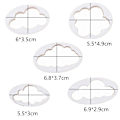 Miniatyrbillede 2 af 5: 5 stk. Cloud Fondant Cutter Plastik Kage Cookie Cutter Form