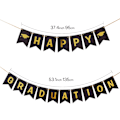 Pikkukuva 5 / 5: Musta ja kultainen banneri, Happy Graduation Party Supplies 2023