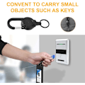 Miniatyrbillede 6 af 7: Heavy Duty Retractable Keychain, 2stk Retractable Badge Holder, Retractable ID Badge Reel Heavy Duty Reel Clips Retractable Badge Reels black