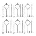 Miniatyrbillede 1 af 5: 6 Sæt Bakke Hardware Til Kage Stativ 3-lags Kage Stativ Montering Hardware Holder Til Bryllup Og Fest