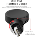 Miniatyrbillede 2 af 5: Smartwatch Magnetisk Oplader Kompatibel Samsung Galaxy Watch galaxy watch6/5/4 Galaxy Watch Active 2, Bærbar Rejse med USB-port (1 stk)