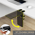 Miniatyrbilde 4 av 5: Ergonomisk skrivebordsutvidelse, 11,8\"x5,9\" hullfri (lønn)