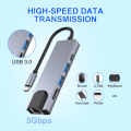 Pikkukuva 5 / 5: 5-in-1 USB-C-telakka-asema, tyyppi C - HDMI-sovitin, RJ45 Ethernet, 4K HDMI, 100 W PD, 2 USB 3.0 yhteensopiva MacBook Pro / Air ja tyyppi C -laitteiden kanssa