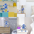 Miniatyrbild 4 av 4: Väckarklocka för barn pojkar, robotväckarklocka analog väckarklocka för barn tyst väckarklocka för pojkar flickor pojkar (blå)
