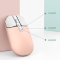 Miniatyrbilde 5 av 5: Trådløs mus, 2.4G oppladbar stille slank datamus med USB-mottaker 3 DPI, Tilbake til skrivebords-knapp for PC bærbar datamaskin stasjonær E