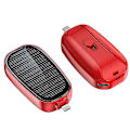 Pikkukuva 1 / 5: Mini aurinkovoimapankki, kannettava avaimenperä virtapankki matkapuhelimelle, 1200mAh Red For Lightning