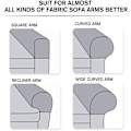 Miniatyrbild 5 av 5: Set med 2 stretchiga diamantmönstrade fåtölj sofföverdrag för möbelskydd, halkfria soffstolsarmlock i spandex polyester