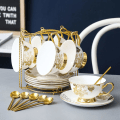 Miniatyrbillede 5 af 5: Keramisk kaffekop og underkop, high-end engelsk tekopp, hjem kaffekop, egnet til blomsterte, forskellige specialkaffe Kaffe/Tekop