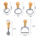 Miniatyrbilde 2 av 5: 5-delt Ravioli-stempelsett, Ravioli-kuttere med treskaft og bølget kantdeigkutter Dumpling Maker for å lage Ravioli, Empanadillas eller Cookies