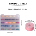 Miniatyrbilde 2 av 5: 250m x 0,55mm Voksbehandlede tråder i assorterte farger for smykkefremstilling