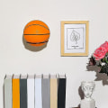 Miniatyrbild 5 av 5: 6-pack väggmonterad bollhållare för basketfotboll volleyboll fotboll