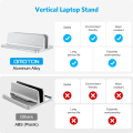 Miniatyrbillede 2 af 5: Vertikal bærbar computer stand justerbar, aluminium MacBook stand sølv