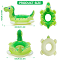Miniatyrbild 4 av 5: Pool Inflatables för barn, dinosaurie gummiring pool flyter simbassäng leksaker för barn, dinosaurie simring med ljud svansar för pojkar flickor
