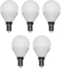 5-pack Energibesparande E14 LED-lampor - 5 x 3 W - 250 lm - Varm 3000 K.