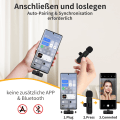 Miniatyrbilde 2 av 5: Trådløs Bluetooth-mikrofon for mobiltelefon, minikrofon for videoopptak, YouTube-strømming/vlog, støyreduksjon (USB-C med 1 mikrofon)