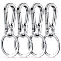 Pikkukuva 1 / 5: Metalliavainrengas Karabiner-klipsi Avaimenperä Ketjuklipsit Koukku Pidike = Unisex, 4 pakkausta