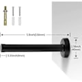 Miniatyrbilde 2 av 4: Dørstopper 150mm/6 tommer lang svart dørstopper veggmontert høy moderne dørstopper holdbar rustfritt stål dørstopper