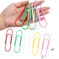 Miniatyrbillede 4 af 5: 70 stk. farvede papirclips store papirclips (4 tommer)