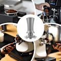Miniatyrbild 5 av 5: Kaffebönpress - 53mm Fjäderkalibrerad Manomission | Rostfritt Stål Express Handstämpling, Platt Bas Kalibrerat Fjäderverktyg, Malda Tillbehör