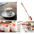Miniatyrbillede 2 af 5: Hængende kop ske, honningske ‎Rustfrit stål teskeer kaffeske hjerteform suppe ske mode dessert hængende kop ske