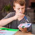 Miniatyrbillede 2 af 5: 12 stk. plastmalingspaletter, 6 brønde rektangulær akvarelpalet maling bakke til maling fest, DIY håndværk og kunstmaling, hvid
