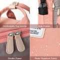 Pikkukuva 4 / 5: Reppu naisille ja miehille, koululaukku tytöille ja pojille teini-ikäisille, reppu kouluun kannettava reppu opiskeluun työhön yliopistoon grey pink