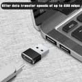 Miniatyrbilde 3 av 4: USB til USB C-adapter 3-pakning, Type C hunn til USB A hann-konverter